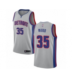 Women's Detroit Pistons #35 Christian Wood Authentic Silver Basketball Jersey Statement Edition