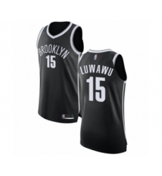 Men's Brooklyn Nets #15 Timothe Luwawu Authentic Black Basketball Jersey - Icon Edition