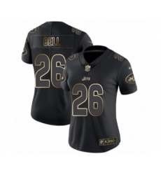 Women's New York Jets #26 Le'Veon Bell Black Gold Vapor Untouchable Limited Player Football Jersey