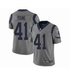 Youth Los Angeles Rams #41 Kenny Young Limited Gray Inverted Legend Football Jersey