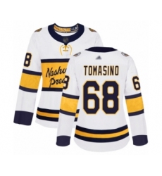 Women's Nashville Predators #68 Philip Tomasino Authentic White 2020 Winter Classic Hockey Jersey