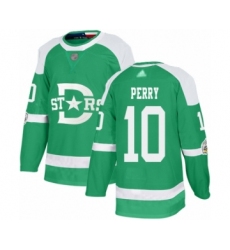 Men's Dallas Stars #10 Corey Perry Authentic Green 2020 Winter Classic Hockey Jersey