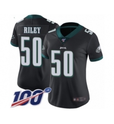 Women's Philadelphia Eagles #50 Duke Riley Black Alternate Vapor Untouchable Limited Player 100th Season Football Jersey