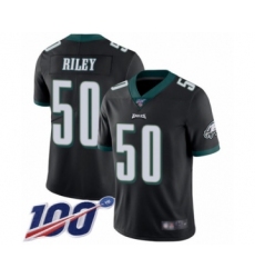 Youth Philadelphia Eagles #50 Duke Riley Black Alternate Vapor Untouchable Limited Player 100th Season Football Jersey