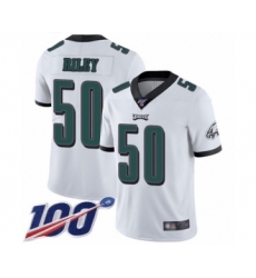 Youth Philadelphia Eagles #50 Duke Riley White Vapor Untouchable Limited Player 100th Season Football Jersey