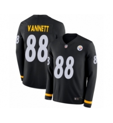 Men's Pittsburgh Steelers #88 Nick Vannett Limited Black Therma Long Sleeve Football Jersey