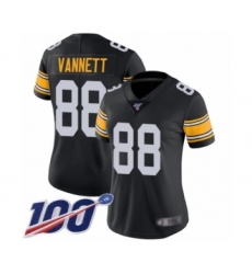 Women's Pittsburgh Steelers #88 Nick Vannett Black Alternate Vapor Untouchable Limited Player 100th Season Football Jersey