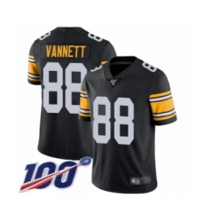 Youth Pittsburgh Steelers #88 Nick Vannett Black Alternate Vapor Untouchable Limited Player 100th Season Football Jersey