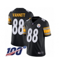 Youth Pittsburgh Steelers #88 Nick Vannett Black Team Color Vapor Untouchable Limited Player 100th Season Football Jersey