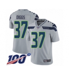 Men's Seattle Seahawks #37 Quandre Diggs Grey Alternate Vapor Untouchable Limited Player 100th Season Football Jersey
