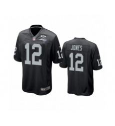 Men's Oakland Raiders #12 Zay Jones Black 2020 Inaugural Season Game Jersey