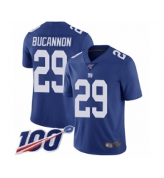 Men's New York Giants #29 Deone Bucannon Royal Blue Team Color Vapor Untouchable Limited Player 100th Season Football Jersey