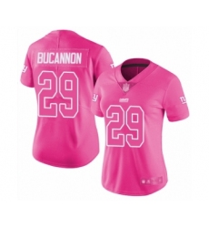 Women's New York Giants #29 Deone Bucannon Limited Pink Rush Fashion Football Jersey
