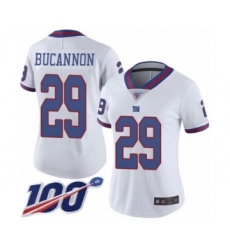 Women's New York Giants #29 Deone Bucannon Limited White Rush Vapor Untouchable 100th Season Football Jersey