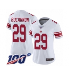 Women's New York Giants #29 Deone Bucannon White Vapor Untouchable Limited Player 100th Season Football Jersey