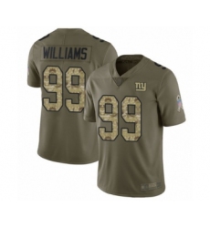 Men's New York Giants #99 Leonard Williams Limited Olive Camo 2017 Salute to Service Football Jersey