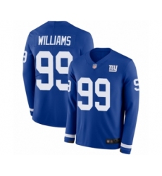 Men's New York Giants #99 Leonard Williams Limited Royal Blue Therma Long Sleeve Football Jersey