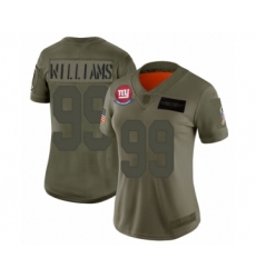 Women's New York Giants #99 Leonard Williams Limited Olive 2019 Salute to Service Football Jersey