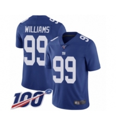 Youth New York Giants #99 Leonard Williams Royal Blue Team Color Vapor Untouchable Limited Player 100th Season Football Jersey