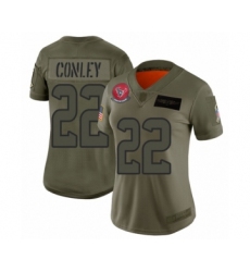 Women's Houston Texans #22 Gareon Conley Limited Olive 2019 Salute to Service Football Jersey