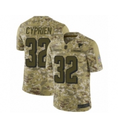 Men's Atlanta Falcons #32 Johnathan Cyprien Limited Camo 2018 Salute to Service Football Jersey