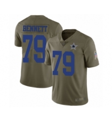 Men's Dallas Cowboys #79 Michael Bennett Limited Olive 2017 Salute to Service Football Jersey