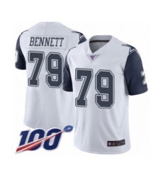 Youth Dallas Cowboys #79 Michael Bennett Limited White Rush Vapor Untouchable 100th Season Football Jersey