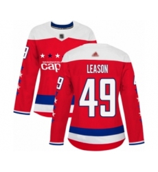 Women's Washington Capitals #49 Brett Leason Authentic Red Alternate Hockey Jersey