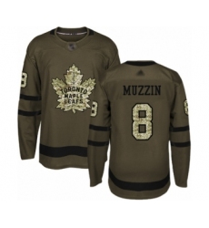 Men's Toronto Maple Leafs #8 Jake Muzzin Authentic Green Salute to Service Hockey Jersey