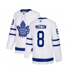 Men's Toronto Maple Leafs #8 Jake Muzzin Authentic White Away Hockey Jersey