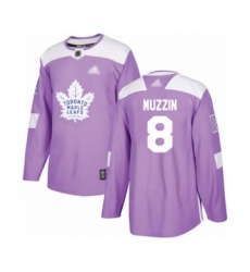 Youth Toronto Maple Leafs #8 Jake Muzzin Authentic Purple Fights Cancer Practice Hockey Jersey