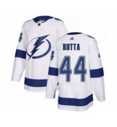 Youth Tampa Bay Lightning #44 Jan Rutta Authentic White Away Hockey Jersey