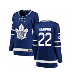 Women's Toronto Maple Leafs #22 Ben Harpur Authentic Royal Blue Home Fanatics Branded Breakaway Hockey Jersey