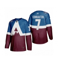 Youth Colorado Avalanche #7 Kevin Connauton Authentic Burgundy Blue 2020 Stadium Series Hockey Jersey