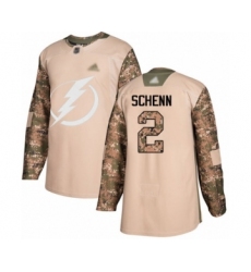 Youth Tampa Bay Lightning #2 Luke Schenn Authentic Camo Veterans Day Practice Hockey Jersey