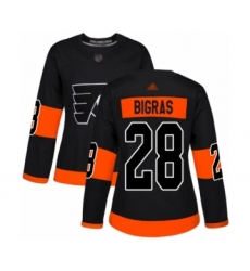 Women's Philadelphia Flyers #28 Chris Bigras Authentic Black Alternate Hockey Jersey