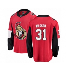 Men's Ottawa Senators #31 Anders Nilsson Fanatics Branded Red Home Breakaway Hockey Jersey