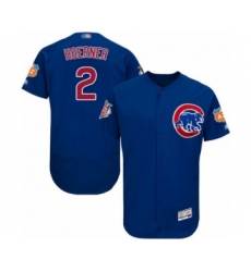 Men's Chicago Cubs #2 Nico Hoerner Royal Blue Alternate Flex Base Authentic Collection Baseball Player Jersey