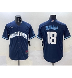 Men's Chicago Cubs #18 Shota Imanaga Navy City Connect Stitched Baseball Jersey