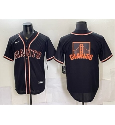 Mens San Francisco Giants Team Big Logo 2026 Fashion Replica Black Out Stitched Baseball Jersey