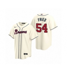 Youth Atlanta Braves #54 Max Fried Nike Cream 2020 Replica Alternate Jersey