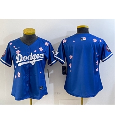 Youth Los Angeles Dodgers Blank Royal 2025 Tokyo Series Limited Stitched Baseball Jersey