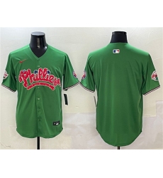 Men's Philadelphia Phillies Blank Green Phanatic Limited Stitched Jersey