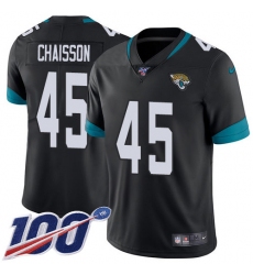 Men's Jacksonville Jaguars #45 K'Lavon Chaisson Black Team Color Stitched NFL 100th Season Vapor Untouchable Limited Jersey