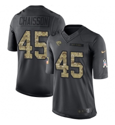 Youth Jacksonville Jaguars #45 K'Lavon Chaisson Black Stitched NFL Limited 2016 Salute to Service Jersey