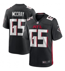 Men's Atlanta Falcons #65 Justin McCray Nike Black Game Player Jersey