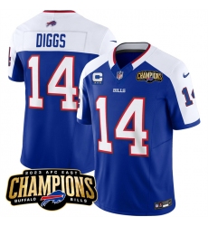 Men's Buffalo Bills #14 Stefon Diggs Blue White 2023 F.U.S.E. AFC East Champions With 4-star C Football Stitched Jersey