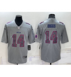 Men's Buffalo Bills #14 Stefon Diggs LOGO Grey Atmosphere Fashion Vapor Untouchable Stitched Limited Jersey