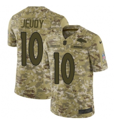 Youth Denver Broncos #10 Jerry Jeudy Camo Stitched Limited 2018 Salute To Service Jersey