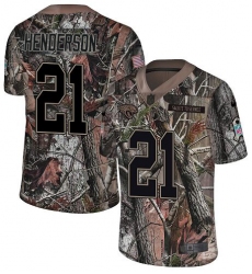 Youth Jacksonville Jaguars #21 C.J. Henderson Camo Stitched Limited Rush Realtree Jersey